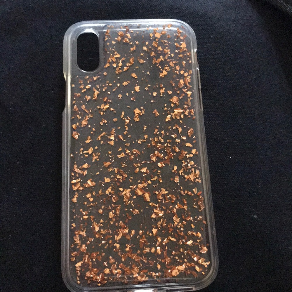 Gold glitter iPhone X case
